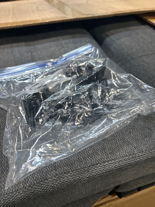 Photo 1 of **MISSING PARTS**
Convertible Sleeper Chair-Fabric Futon Sofa Bed, Single Sleeper Sofa, Small Couch Bed with USB Port, Foldable Table, Pillow, Adjustable Backrest for Dorm/Bedroom/College Darkgrey