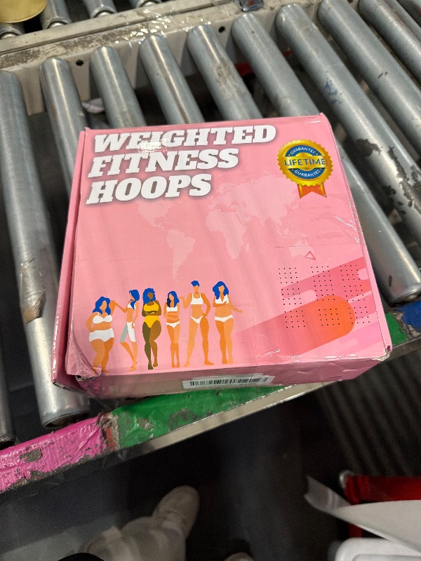 Photo 1 of 32 Knots Weighted Workout Hoop Plus Size, 65 inch Smart Weighted Hoop for Adults Weight Loss, 2 in 1 Fitness Exercise Hoop for Women and Abdominal Workout Hoop (Red)