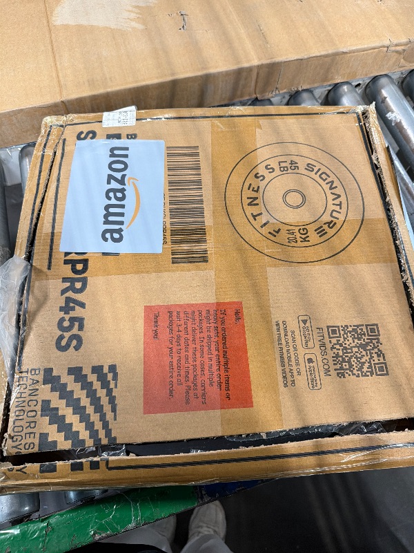 Photo 1 of *****JUST ONE**** Fitvids 2-Inch Olympic Bumper Plates “ 2X 45LB Weight 45 LBS, Pair Black