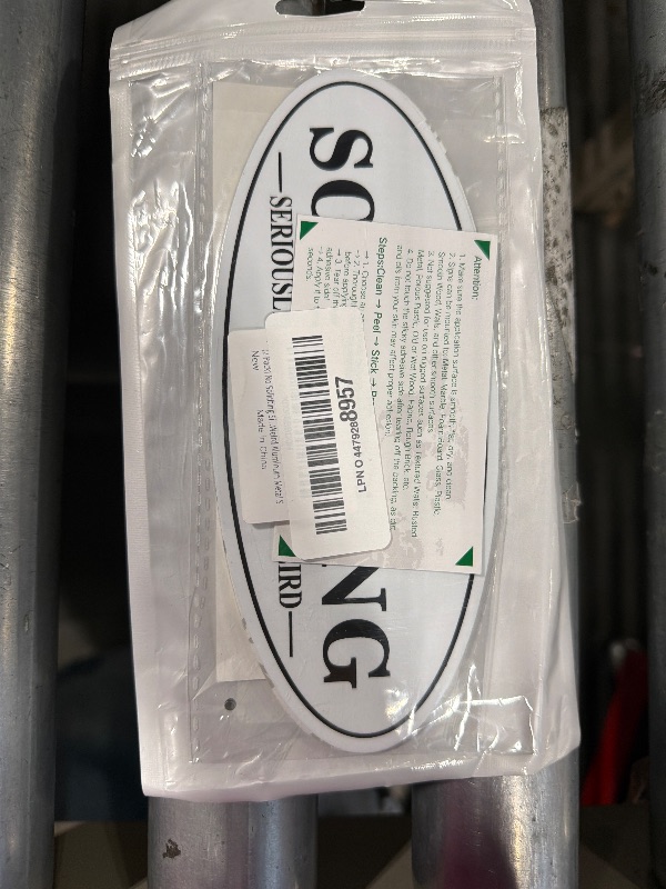 Photo 1 of (2 Pack) No Soliciting Sign For Front Door, 7 x 3 Inches Self-Adhesive Seriously Don't Make it Weird Aluminum Metal Signs