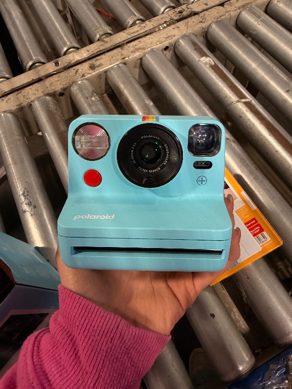 Photo 1 of ****FILM BUNDLE MISSING*****Polaroid Now+ 3rd Generation I-Type Instant Camera + Film Bundle - Now+ Bluetooth App Controlled Arctic Blue Camera + 16 Color Photos (6645)