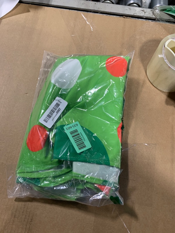 Photo 1 of 48 Inch Christmas Lime Green Tree Skirt Red Green White Polka Dots Tree Skirt Large Polka Dot Round Christmas Trees Mat for Xmas Winter Holiday Home Party Indoor Outdoor Decor