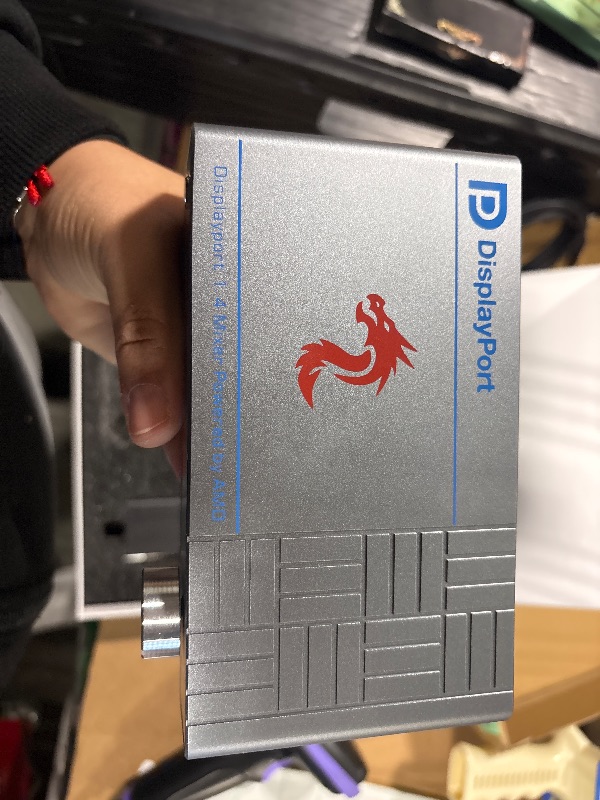 Photo 1 of DICHEN DMA 4K Fuser Combiner Display Overlay Adapter,1K360HZ/2K240HZ/3K165HZ/4K120HZ HD Multimedia Interface Synthesizer,DisplayPort v1.4,Lossless Transmission,Supply for Gaming Conferencing,Bank Data Centers