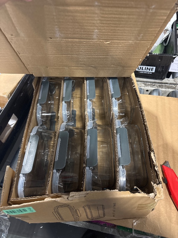 Photo 1 of [8-Pack,30 oz]Glass Meal Prep Containers,Glass Food Storage Containers,Airtight lunch Containers with Lids, Microwave, Oven, Freezer and Dishwasher