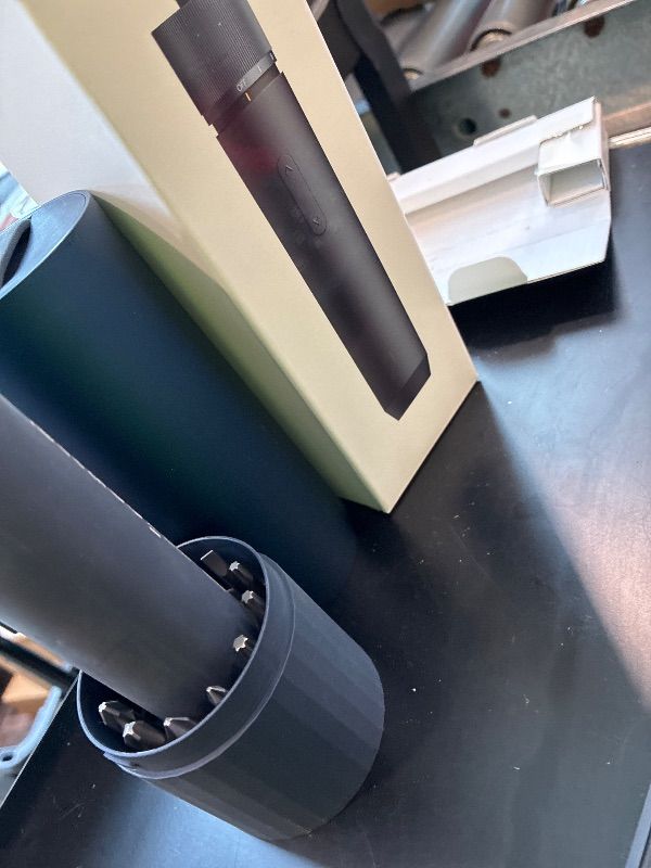 Photo 1 of **MISSING PARTS**
HOTO Electric Screwdriver Kit, 12+20 Extra Bits Enhanced Set, 3.6V Cordless Screwdriver Rechargeable USB-C, 3 Torque Settings, 1500mAh Battery, LED Light for Furniture/Electrical Repairs