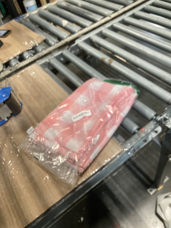 Photo 2 of Hiasan Checkered Tablecloth Rectangle - Stain Resistant, Waterproof and Washable Table Cloth Gingham for Outdoor Picnic, Holiday Dinner, 60 x 102 Inch, Peach Pink and White