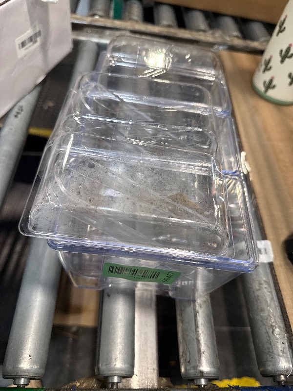 Photo 1 of ***MISSING PARTS*** Lifewit Taco Bar Serving Set for Party with 3 Containers(2.5 Cup) & Components, Large Ice Chilled Condiment Caddy Organizer, Garnish Serving Tray Platter for Mimosa Bar Accessories, Fruit, Salad, Food