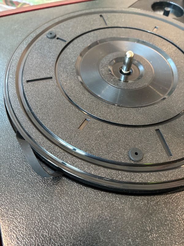 Photo 1 of **UNTESTED**
Vinyl Record Player Turntable with Built-in Bluetooth Receiver & 2 Stereo Speakers, 3 Speed 3 Size Portable Retro Record Player for Entertainment and Home Decoration