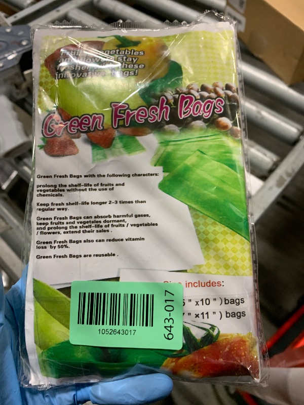 Photo 1 of ** ONE PACK ** Reusable Produce Bag,Vegetable and Fruit Storage Bags 40PK, Green Color Fresh Bags Keep Vegetable and Fruit Stay Fresh Longer,Sterilization Bag,Salad Fresh Bag