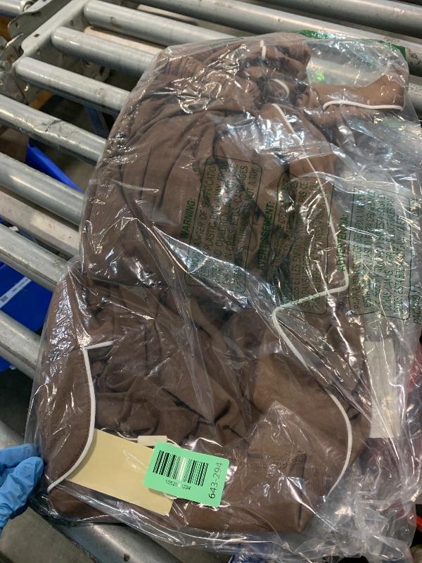 Photo 1 of ** USED / ONE  PICS ONLY** Ekouaer Womens Pajamas Set 2 Piece Button Down Sleepwear Soft Long Sleeve Top and Pants Pjs Lounge Sets Brown M