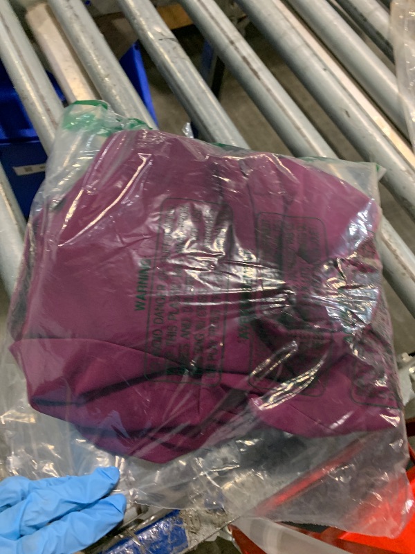 Photo 1 of ** COMPLETE TWO PIECES ** Allegra K Suits 2 Piece Skirt Set for Women's Business Office Outfits Collarless Blazer Pencil Skirts Suit Sets Small Dark Purple