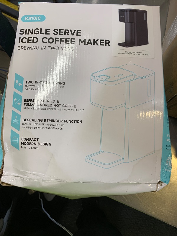 Photo 1 of **USED, INCOMPLETE** Tastyle Mini Hot and Iced Coffee Maker Single Serve, for K Cup and Ground, 6 to 14 Oz Brew Sizes, with Recipe Book, for Home, Travel, RV, Office and Dorm, Classic Black (2.0 Version)