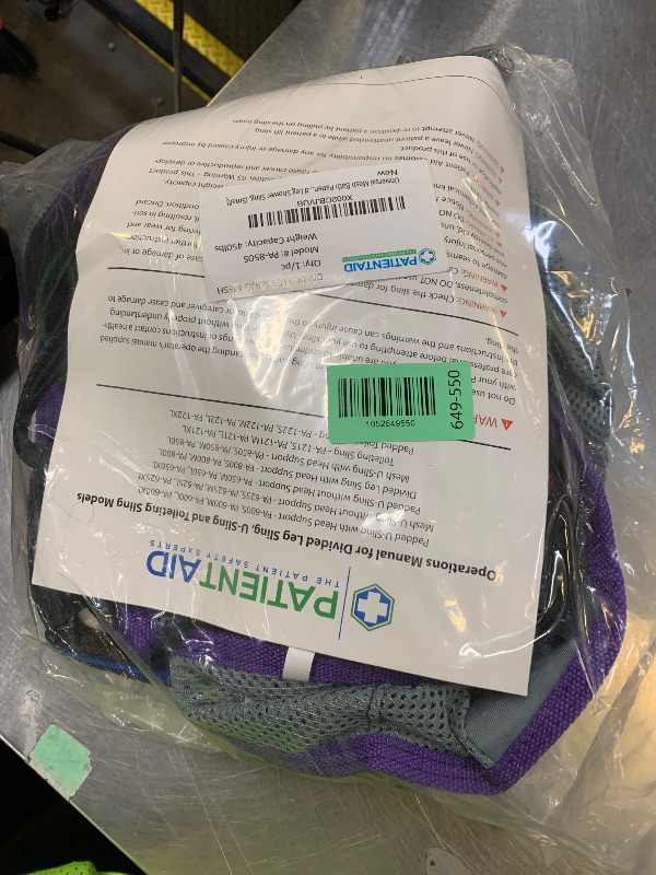 Photo 1 of Patient Aid Full Body Divided Leg Sling - Easy-to-Wash Mesh Fabric for Bathing and Toileting - Comfy Safe Lifting for The Elderly and Non-Weight Bearing - Small, 165lb. Maximum Carrying Capacity