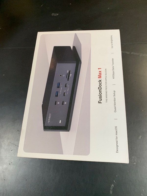 Photo 1 of iVANKY FusionDock Max 1, 20-in-2 Thunderbolt 4 Docking Station Only for M1-M5 Pro/Max MacBook, Quad 6K or Dual 8K Display, 40Gbps Dock with 4 Downstream Thunderbolt 4 Ports, 100W, 2.5G LAN, SD 4.0