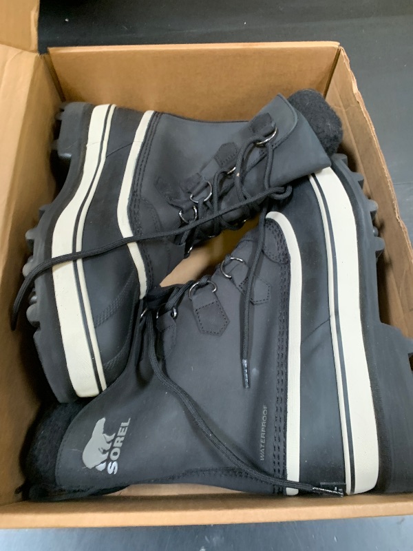 Photo 1 of SOREL - Men's Caribou Waterproof Boot for Winter, Black, Dark Stone, 10 M US