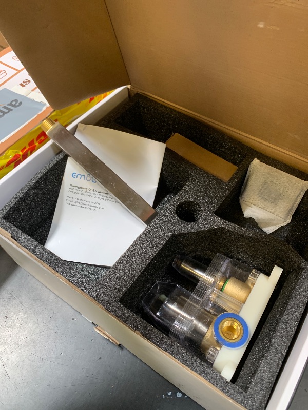 Photo 1 of EMBATHER Rain Shower System, Brushed Nickel Shower Faucets Sets Complete with 10 Inch Rain Shower Head and Handheld (With Shower Valve)