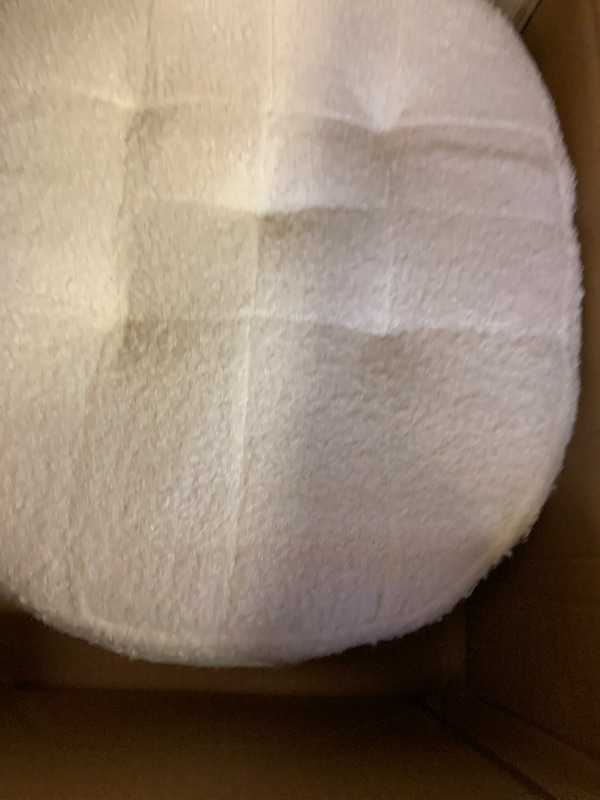 Photo 1 of Perla Woven Heathered Fabric Upholstered Storage Ottoman