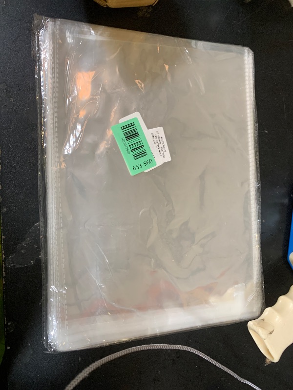 Photo 1 of 100 Pieces (9x12 Inch) Clear Plastic Bags for Packaging, Clothing & T-Shirts Strong Packing Self Adhesive Cellophane Bag