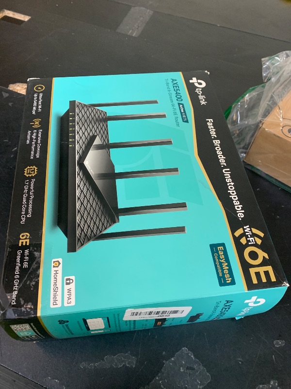 Photo 1 of TP-Link AXE5400 Tri-Band WiFi 6E Router (Archer AXE75), 2025 PCMag Editors' Choice, Gigabit Internet for Gaming & Streaming, New 6GHz Band, 160MHz, OneMesh, Quad-Core CPU, VPN & WPA3 Security