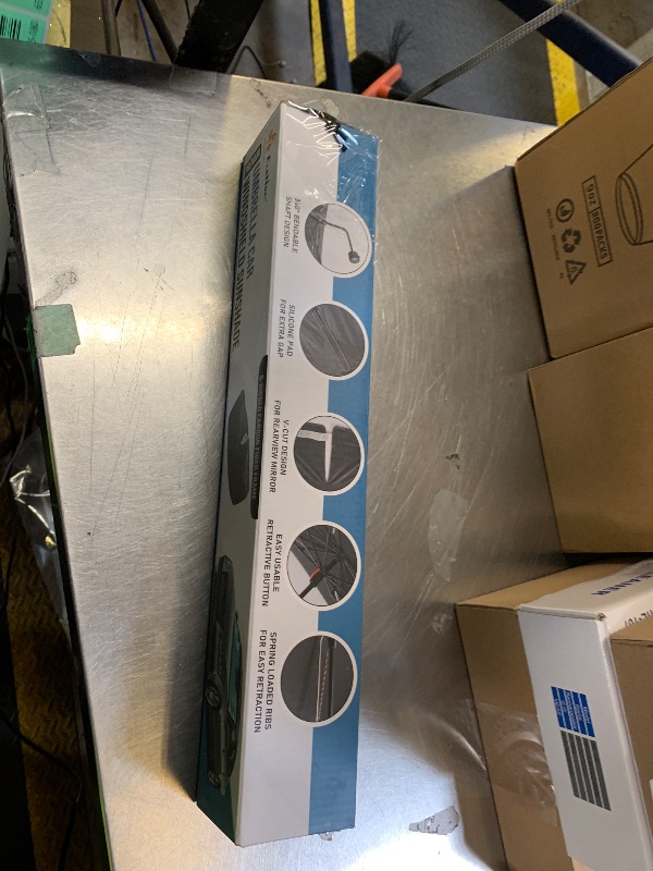 Photo 1 of [2025 Upgraded] Econour Premium Windshield Umbrella Sun Shade | Foldable Car Window Shade for Front Windshield | Sun Blocker Visor Extender | Heat Protection for Sedans, SUVs, Trucks | Medium 57"x33"