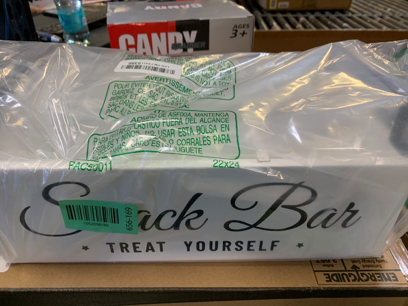 Photo 1 of **USED, DAMAGED** Snack Organizer for Countertop, Wood Pantry Storage Bins with Handles, Snack Bar Organizer for Pantry Shelf, Kitchen, 4 Compartment Food Container Snack Box, Pantry Organizer for Snacks, Chips