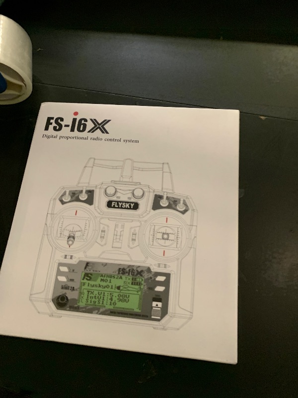 Photo 1 of Alaohu FS-i6X 10 Channels RC Transmitter and Receiver FS-iA10B 2.4GHz Fly AFHDS2A Sky Radio Control System for FPV Drone Quadrotor, Fixed Wing, RC Car and Boat (Mode 2 Left-Hand Throttle) Black