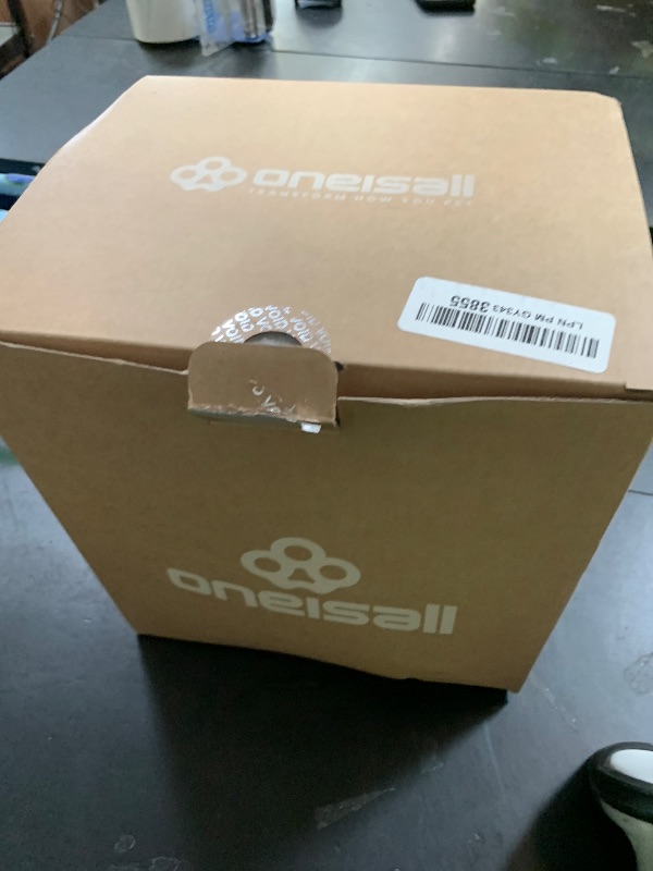 Photo 1 of oneisall Wireless Filterless Cat Water Fountain, Separate Clean and Dirty Water Pet Fountain with Stainless Steel Bowl, 3.5L/118oz Quiet No Filter Smart FreshFill Automatic Cat Water Dispenser, Black