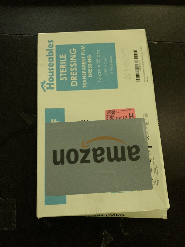 Photo 1 of Houseables Waterproof Bandages, Transparent Film Dressing, Waterproof Bandages Post Surgical, 6x8, Wound Cover, Transparent Dressing, Wound Covers for Showering, Water Proof Patches for Skin, Large