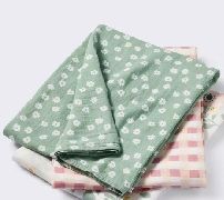 View 1 of Muslin Swaddle Baby Blanket - Floral Gingham - 3pk - Cloud Island™