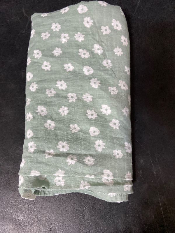 View 2 of Muslin Swaddle Baby Blanket - Floral Gingham - 3pk - Cloud Island™