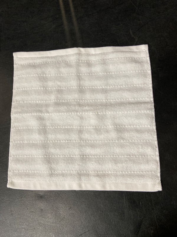 Photo 1 of 1pc Performance Plus Washcloths White Striped - Threshold™