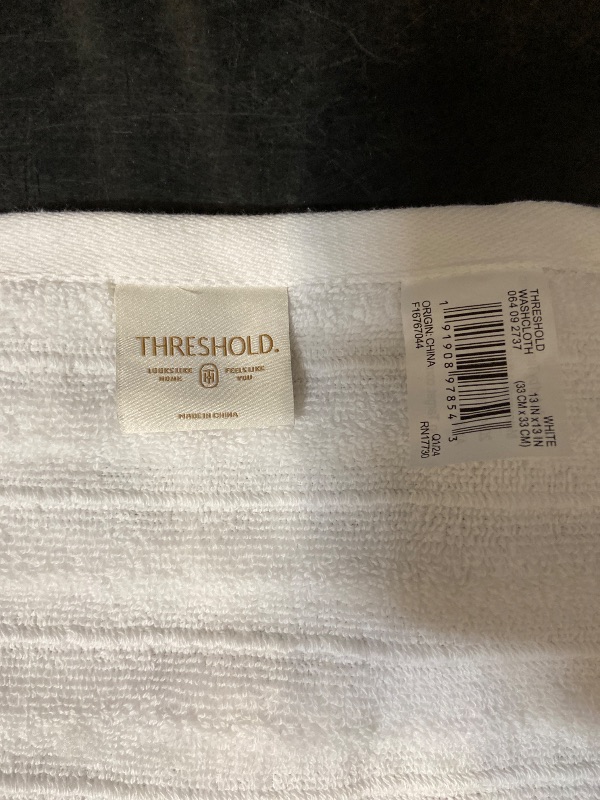 Photo 1 of 1pc Performance Plus Washcloths White Striped - Threshold™