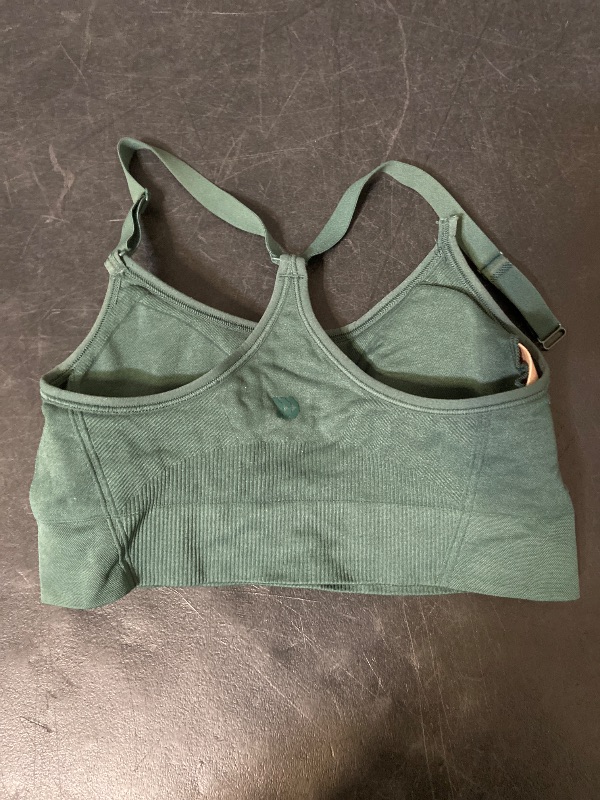 Photo 1 of (M) Size Women's Seamless Medium Support Cami Sports Bra - All In Motion™ Dark Green