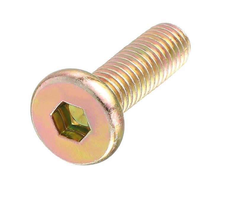 Photo 1 of (Pack of 4) M6 Bolts and a hex key Product code 00043GL Socket Head Cap Screw Bolt Bronze Tone 