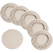 Photo 1 of 6 pack Yikko Soft Stretch Spandex Jacquard Slipcovers, Corn Grain Texture Chair Slipcovers fit for Office,Dining Room,Bar,Wedding Chair Seat Cushions, Washable Removable Home Decor.