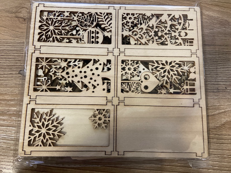 Photo 1 of 2pk DIY 3D Christmas Lantern, Hexagonal Lighted Christmas Lantern
