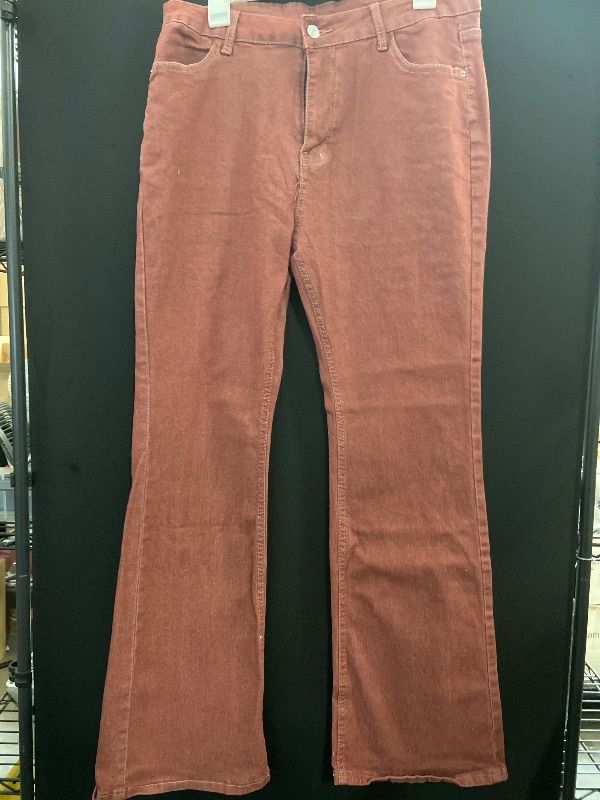 Photo 1 of Size XXXL QBLB High Rise Corduroy Flare Jean in Brown