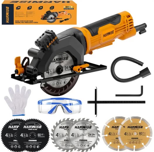 Photo 1 of Hanwise Compact Circular Saw with Laser Guide, Mini Saw