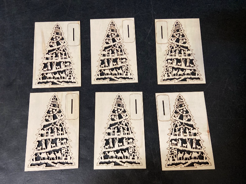Photo 1 of 6pk Wooden Nativity Tree: Freestanding Christmas Scene Home Decor DIY