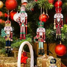 Photo 1 of 36PCS Christmas Wooden Ornaments - 12 Unique Patterns with Hemp Rope | Xmas Tree, Home & Garden Decor