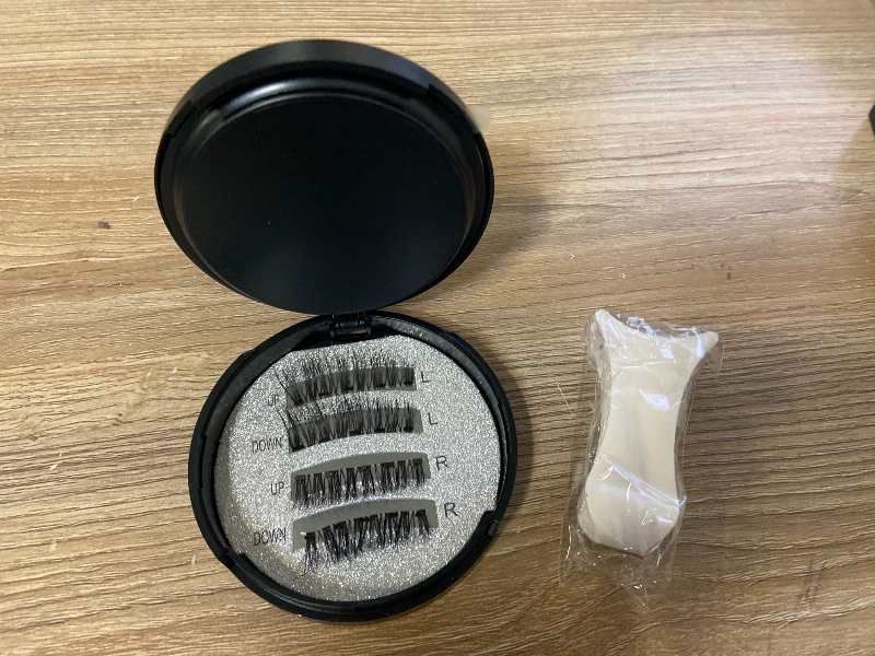 Photo 1 of 2 Pairs Magnetic Eyelashes Reusable Magnetic Eyelash Kit Each Eyelash Has 5 Layers of Magnetism Dual Magnetic Lashes Magnetic Eyelashes Natural Look (KS-02)(KS-01)
