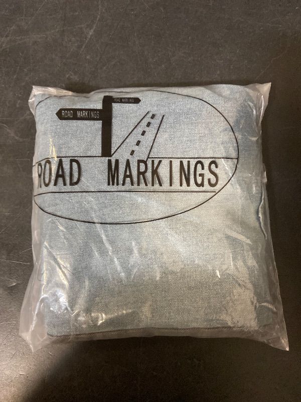 Photo 1 of Size L Road Markings Women's High-Rise Wide Leg Jeans with Side Stripe, Medium Wash Denim, Black Stripe Detail