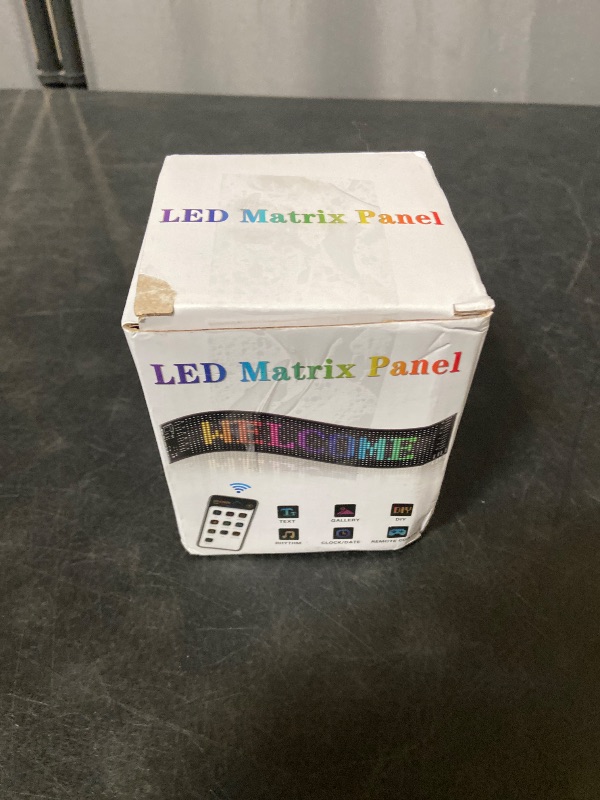 Photo 1 of LED Matrix Panel USB Flexible Colorful DIY Programmable App Remote Control 20*64