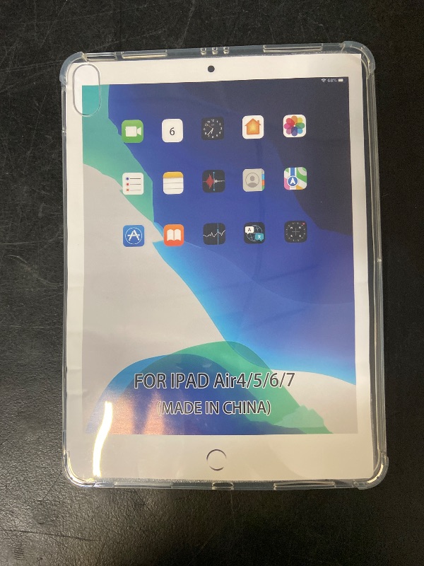 Photo 1 of Case for iPad Air 4/5/6/7 Transparent Slim Silicone Soft TPU Tablet Computer Case Shock Absorption