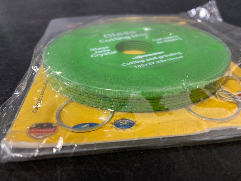 Photo 1 of Harfington 5pcs Glass Cutting Disc 4Inch for Angle Grinder Diamond Cutting Disc Ultra-Thin Saw Blade Wheel with 4/5inch Arbor for Cutting Grinding Jade Crystal Tile Ceramic