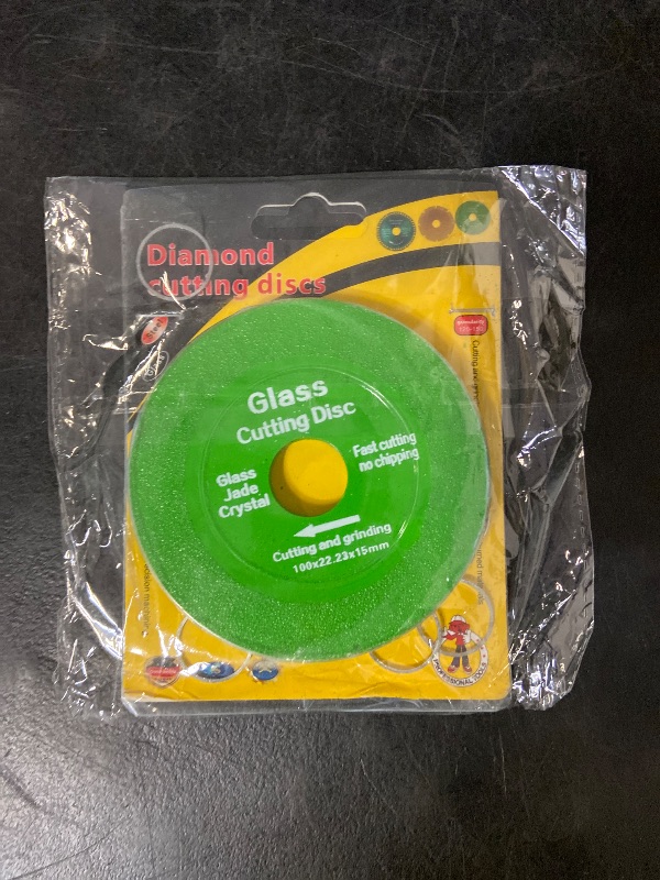 Photo 1 of Harfington 5pcs Glass Cutting Disc 4Inch for Angle Grinder Diamond Cutting Disc Ultra-Thin Saw Blade Wheel with 4/5inch Arbor for Cutting Grinding Jade Crystal Tile Ceramic