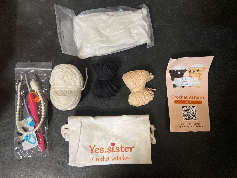 Photo 1 of DIY Yes.Sister Amigurumi Crochet Kit: Emotional Support Crochet Lamb Shelly and Shaun Pattern
