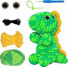 Photo 1 of DIY Yes.Sister Amigurumi Crochet Kit: Cute Dinosaur Pattern