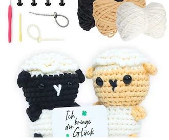 Photo 1 of DIY Yes.Sister Amigurumi Crochet Kit: Emotional Support Crochet Lamb Shelly and Shaun Pattern