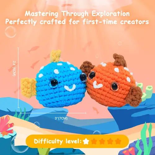 Photo 1 of DIY Yes.Sister Amigurumi Crochet Kit: Fish With Love Pattern